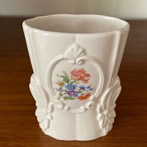 VTG Ceramic Floral Art Deco Vase